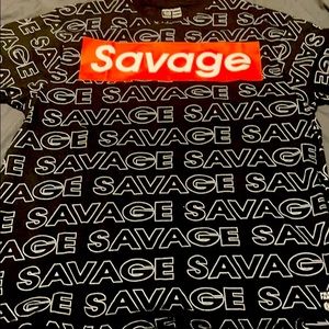“SAVAGE” Black T shirt